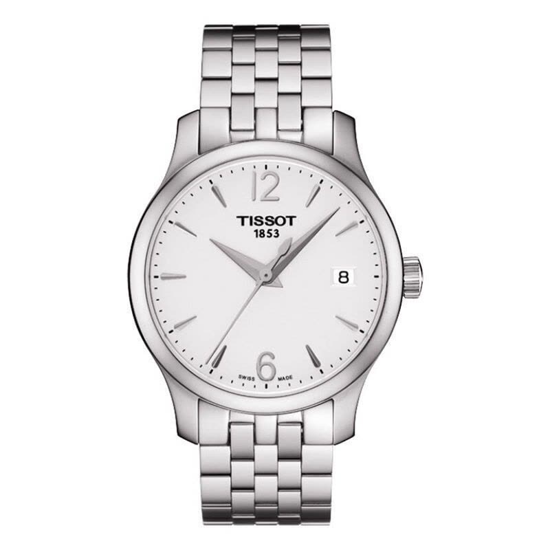 联保天梭(Tissot)手表俊雅系列男女士腕表瑞士石英表贝母面钢带皮带情侣手表图片