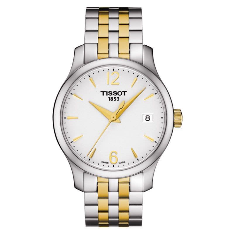 联保天梭(Tissot)手表俊雅系列男女士腕表瑞士石英表贝母面钢带皮带情侣手表图片