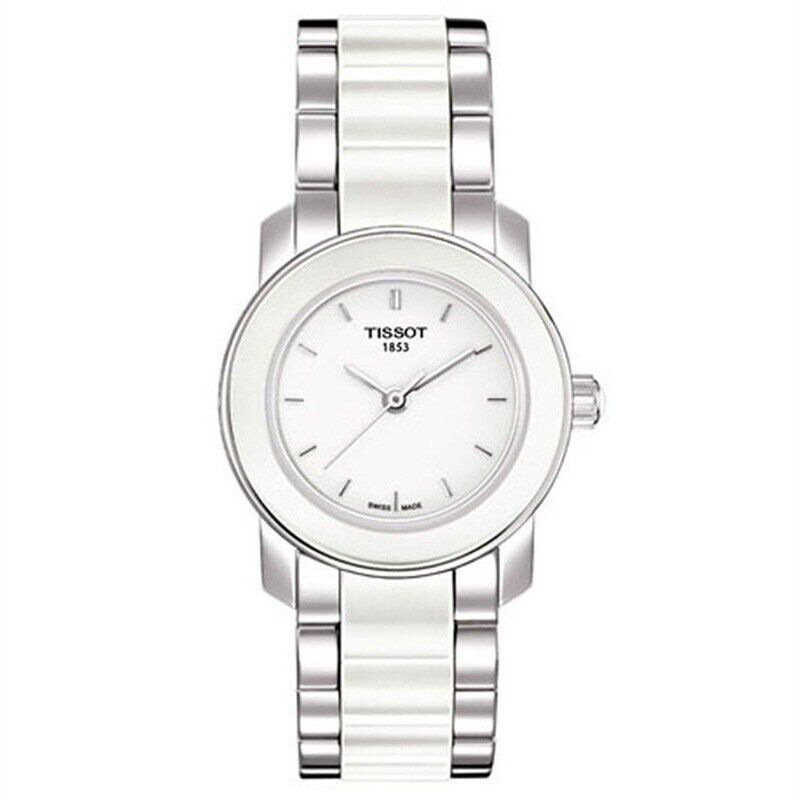 联保天梭(TISSOT)手表流行系列石英表时尚简约陶瓷瑞士女士表