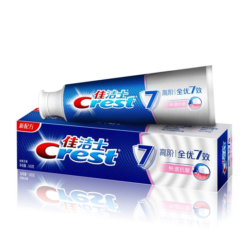 Crest/佳洁士高阶全优7效快速抗敏牙膏140克图片
