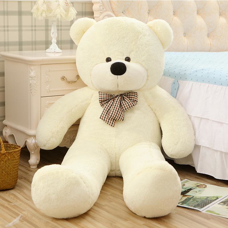 大熊毛绒玩具泰迪熊布娃娃抱抱熊大狗熊 140cm 白色图片