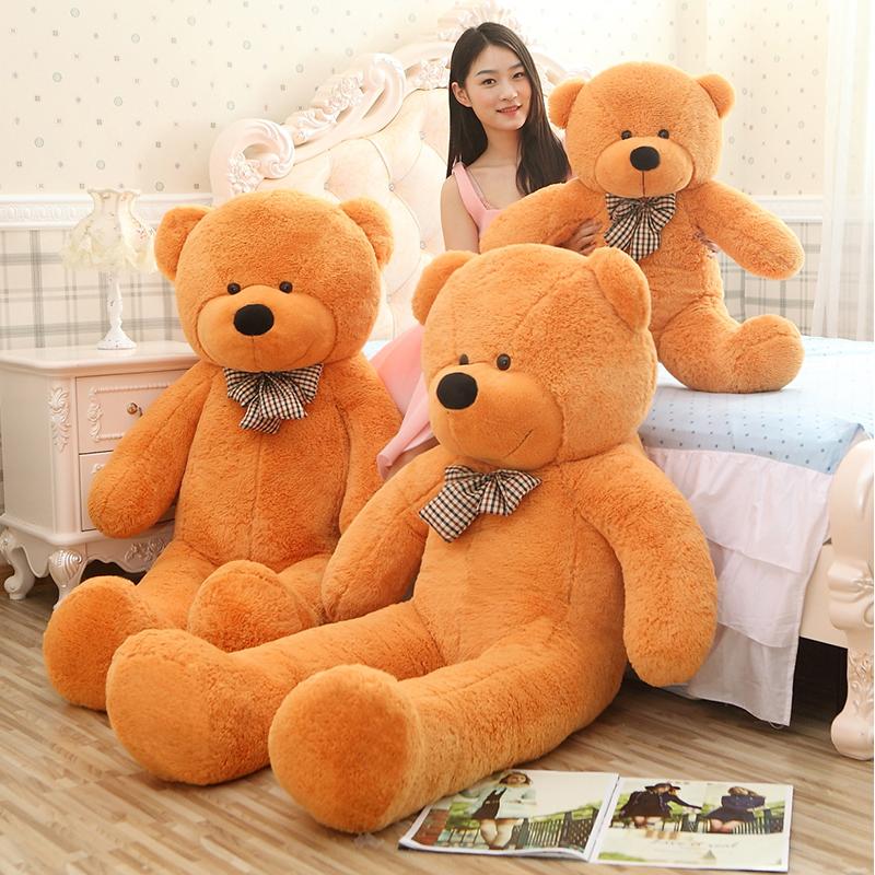 大熊毛绒玩具泰迪熊布娃娃抱抱熊大狗熊 100cm 黄色