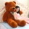 大号1.8米2米毛绒玩具熊大抱熊猫玩偶女生抱抱熊泰迪熊布娃娃熊大熊生日礼物 1.4米平躺直量 深棕泰迪熊