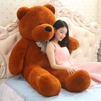大号熊猫公仔毛绒玩具熊泰迪熊大熊玩偶布娃娃熊抱枕2米大狗熊生日礼物 120cm平躺直量 深棕泰迪熊