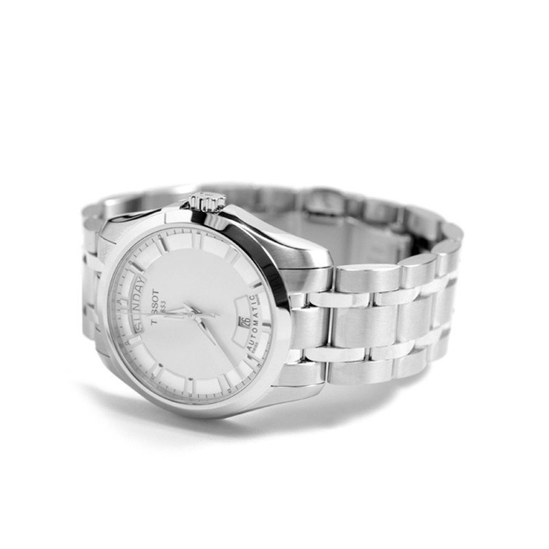 天梭TISSOT库图系列商务机械情侣对表T035.407.11.031.00 T035.207.11.011.00