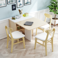 乐私 餐桌 餐桌椅组合创意个性小户型折叠可伸缩饭桌餐厅家具