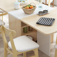 乐私 餐桌 餐桌椅组合创意个性小户型折叠可伸缩饭桌餐厅家具