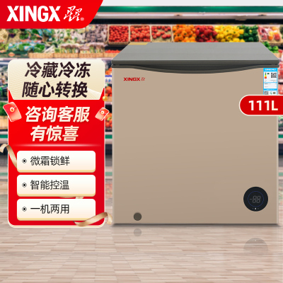 星星(XINGX) 111L 家用冷柜冰柜冷藏冷冻转换柜商用保鲜柜低温速冻微霜系统 BD/BC-111KDV