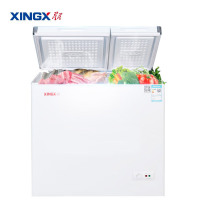 星星(XINGX)178升家用微霜冰柜展示柜 大冷冻小冷藏卧式冷柜顶开门大容量双温柜BCD-178GE