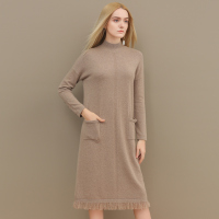 Sara Phillips秋冬新款纯羊绒衫女百搭半高领套头羊绒连衣裙16875