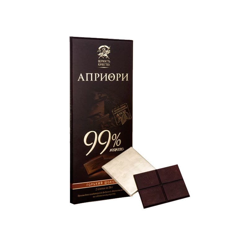 安妮斯 俄罗斯进口食品零食极苦99%可可脂黑巧克力72克/盒图片