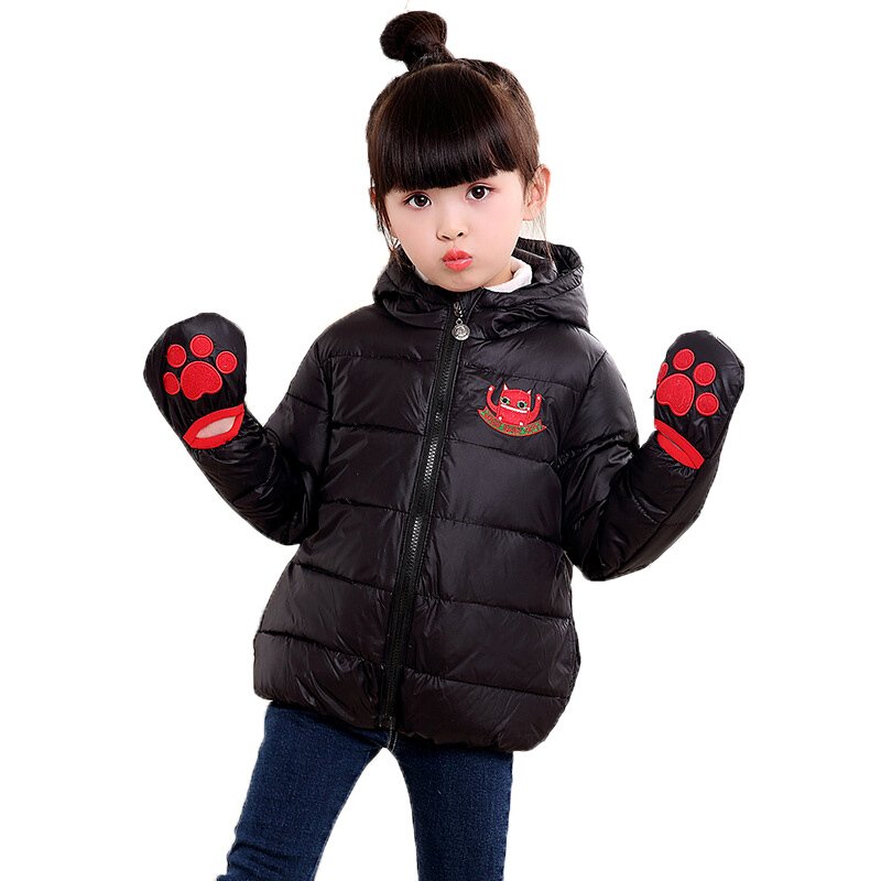 2017冬季儿童装轻便厚款保暖羽绒服女童男童短款连帽防寒外套