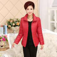 奇屋喔 中老年女装秋冬棉衣短款中年女士修身显瘦妈妈装薄款棉服外套