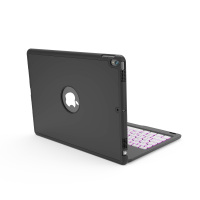 优禄苹果iPad Pro10.5英寸蓝牙键盘保护套保护壳Air3平板电脑外接键盘智能休眠七色背光可调节铝合金键盘黑色