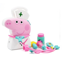 小猪佩奇过家家玩具 角色扮演医生手提盒 佩佩猪医院玩具塑料手提盒 6-14岁