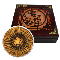 福曦堂 西藏高海拔 虫草 4根/克 内装10克 那曲冬虫夏草 雕花礼盒 冬虫夏草 虫草 那曲...