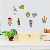 （吉朵芸）厨房餐具餐厅美食墙贴冰箱贴橱柜贴纸家居墙壁小装饰贴画卡通随意贴