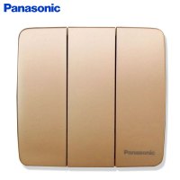Panasonic松下开关插座86型usb开关插座曲悦面板五孔插座带开关家用墙壁单控开关香槟金曲悦系列开关插座电源插座