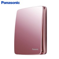 Panasonic松下曲悦开关插座大面板玫瑰金86型家用一开单控16A五孔带USB二三插WMT501/WMT622