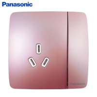 Panasonic松下曲悦开关插座大面板玫瑰金86型家用一开单控16A五孔带USB二三插WMT501/WMT622