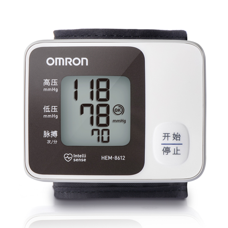 欧姆龙电子血压计HEM-8612 血压测量仪 血压计家用 手腕式测量计