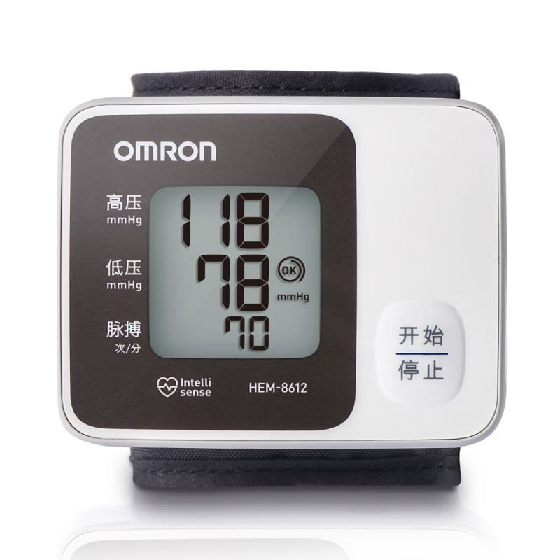 欧姆龙电子血压计HEM-8612 血压测量仪 血压计家用 手腕式测量计图片