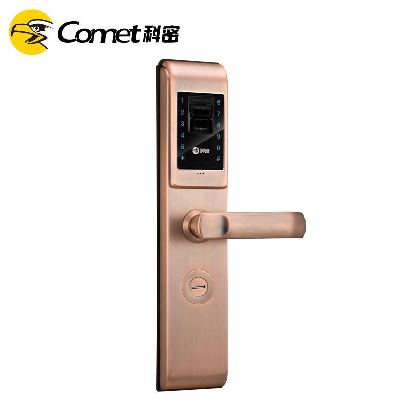 科密a1指纹锁电子锁智能门锁密码锁防盗门锁家用智能锁红古铜