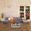 裕霖 布艺沙发 大小户型沙发 客厅家具组合沙发 简约现代时尚转角沙发客厅套装 羽绒沙发