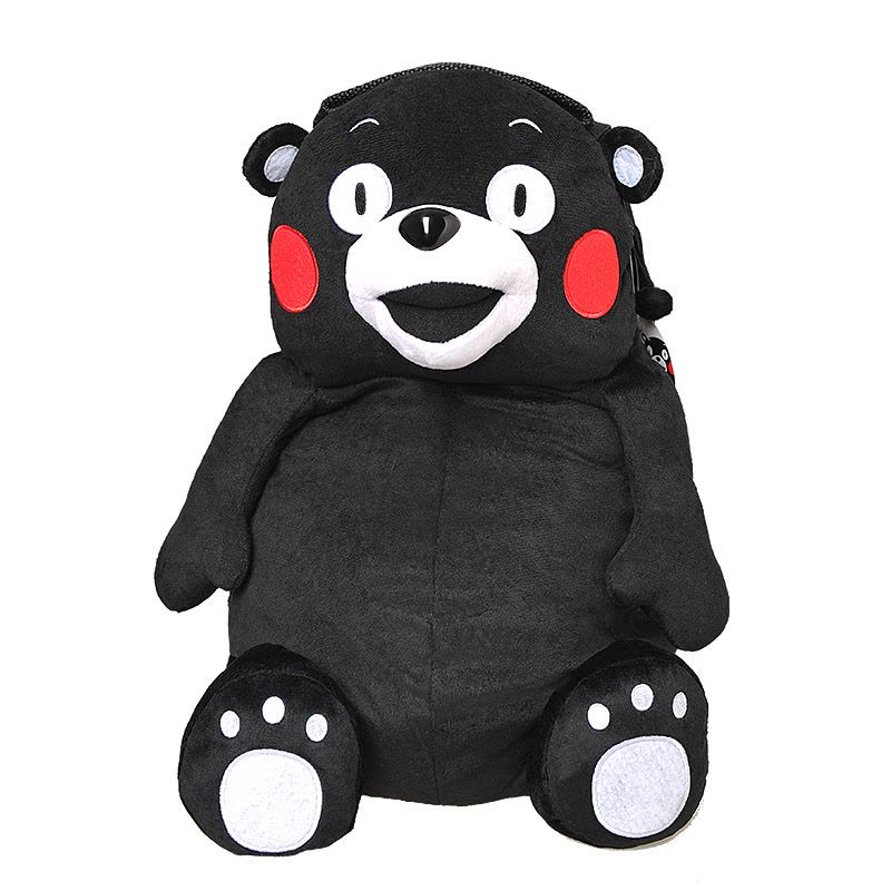 【日本正版原装进口】 酷MA萌(KUMAMON) 熊本熊玩偶书包 毛绒儿童书包双肩背包 42CM图片