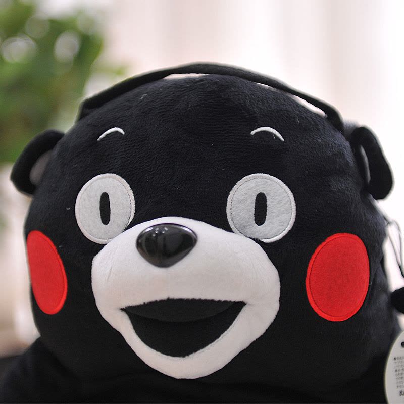 【日本正版原装进口】 酷MA萌(KUMAMON) 熊本熊玩偶书包 毛绒儿童书包双肩背包 42CM图片