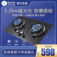 迎燕inyan一级双炉头大火力燃气灶液化气灶热电偶熄火保护高效节能燃烧