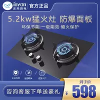 迎燕inyan一级双炉头大火力燃气灶液化气灶热电偶熄火保护高效节能燃烧