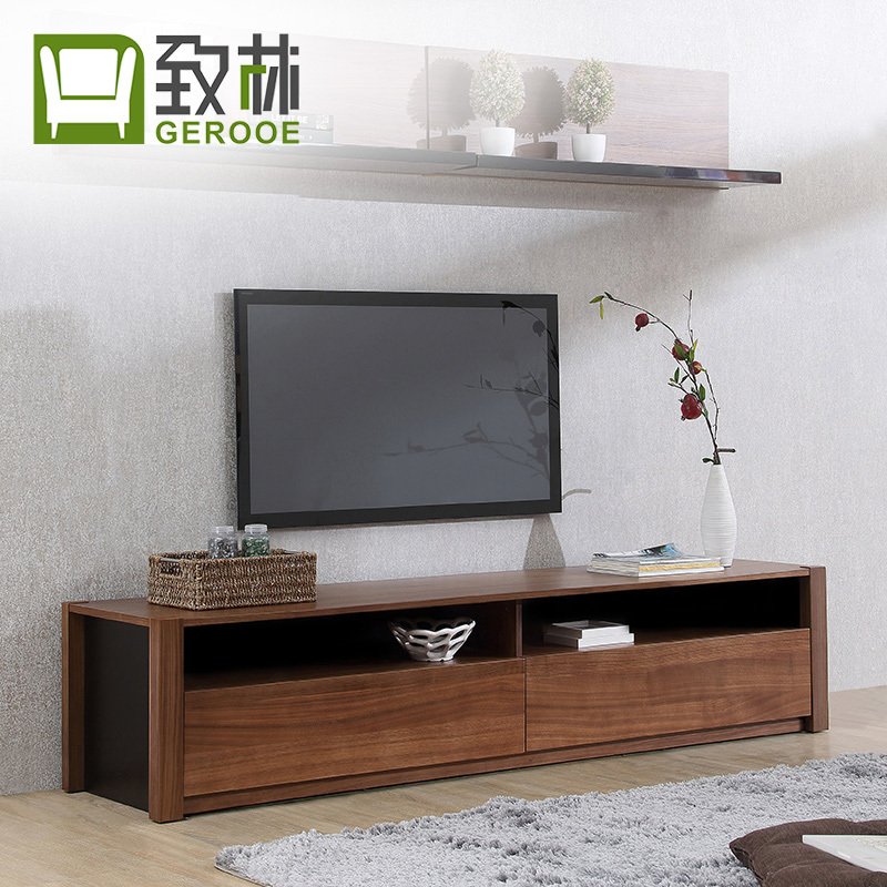 致林实木电视柜子小户型卧室矮柜储物柜2米新