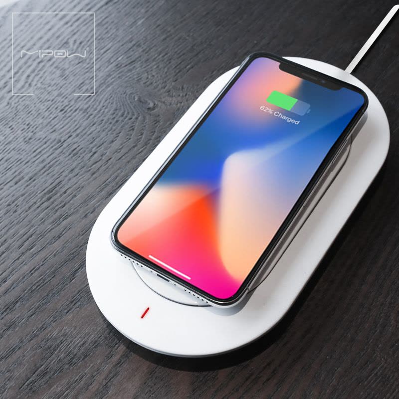 MIPOW苹果X无线充电宝iPhoneX无线充电器双用移动电源便携快充8P（黑色）图片