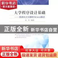 正版 大学程序设计基础:系统化方法解析&Java描述 沈军编著 东南