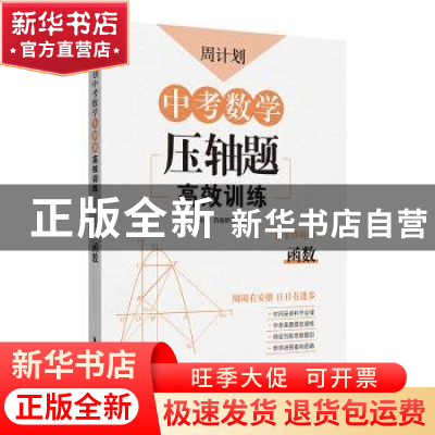 正版 周计划·中考数学压轴题高效训练:答案详解版:函数 刘弢 华东