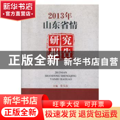 正版 2013年山东省情研究报告 宋玉山主编 山东友谊出版社 978755