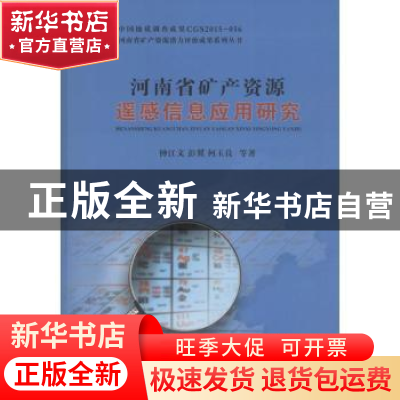 正版 河南省矿产资源遥感信息应用研究 钟江文[等]著 中国地质大