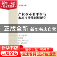 正版 产权改革非平衡与农地可持续利用研究 孙国峰著 中国社会科