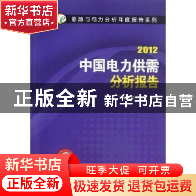 正版 中国电力供需分析报告:2012 国网能源研究院编著 中国电力出