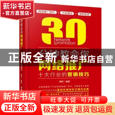 正版 30分钟教会你网络推广:十大行业的营销技巧 谭贤 中国铁道