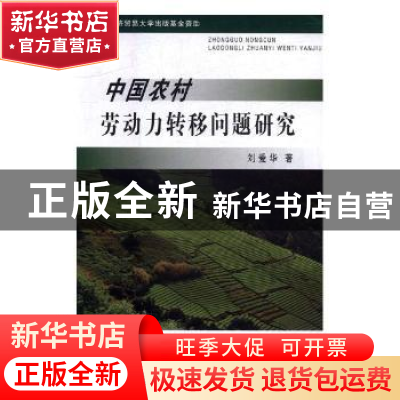 正版 中国农村劳动力转移问题研究 刘爱华著 东北大学出版社 9787