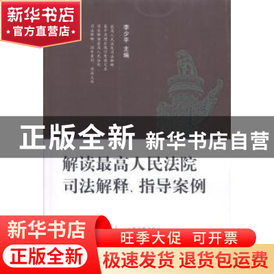 正版 解读最高人民法院司法解释、指导案例:刑事卷 李少平主编 人