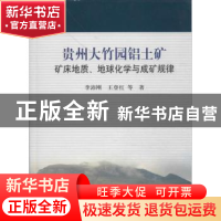 正版 贵州大竹园铝土矿矿床地质、地球化学与成矿规律 李沛刚,王