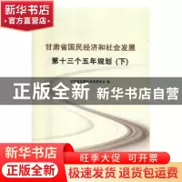 正版 甘肃省国民经济和社会发展第十三个五年规划:下 甘肃省发展