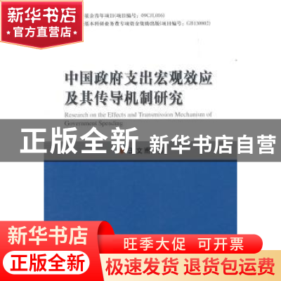 正版 中国政府支出宏观效应及其传导机制研究 王文甫 著 经济科