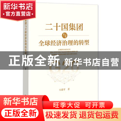 正版 二十国集团与全球经济治理的转型 王瑞平 社会科学文献出版