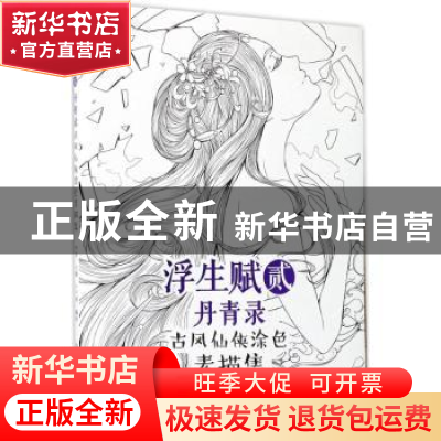 正版 浮生赋:丹青录:贰:古风仙侠涂色素描集 四夏 人民邮电出版社