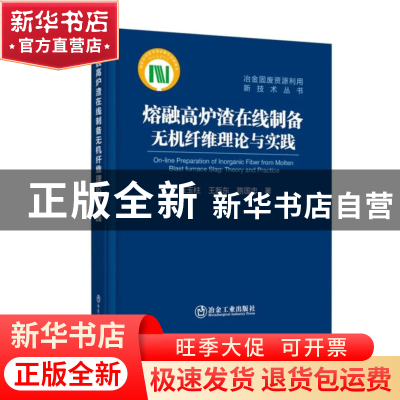 正版 熔融高炉渣在线制备无机纤维理论与实践 张玉柱//王新东//路