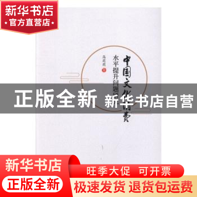 正版 中国文化消费水平提升问题研究 高莉莉 经济科学出版社 978